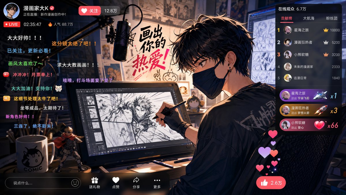 51漫画官网入口 - 漫画家直播创作全过程视频回放